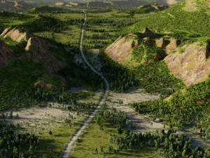 map002 lowland in blender 3D 모델