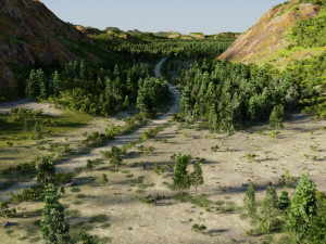 map002 lowland in blender 3D 모델