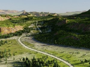 map002 lowland in blender 3D 모델