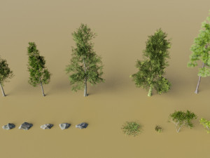 map002 lowland in blender 3D 모델