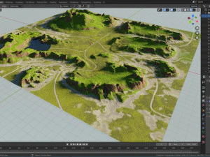 map002 lowland in blender 3D Model