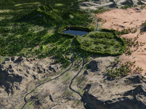 map003 biomes the garden in blender 3D Model