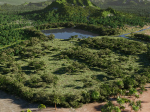 map003 biomes the garden in blender 3D 模型