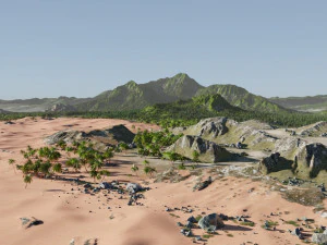 map003 biomes the garden in blender 3D Model