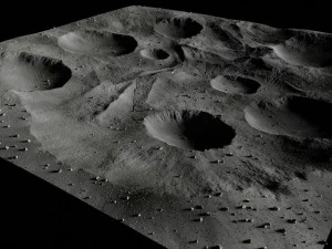 map004 księżyc Księżycowy krajobraz w blenderze Model 3D