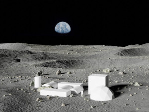 map004 moon lunar landscape in blender 3D Model