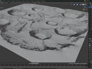 map004 moon lunar landscape in blender 3D Model