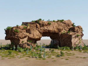 desert rocks stock in blender 3D Model