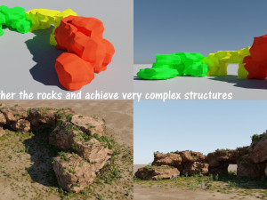 desert rocks stock in blender Model 3D