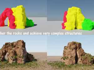 desert rocks stock in blender Model 3D