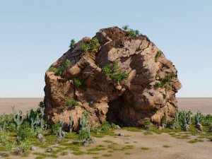 desert rocks stock in blender Model 3D