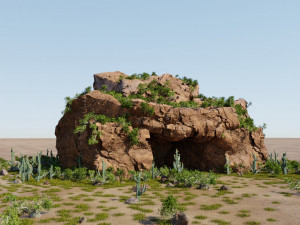 desert rocks stock in blender Model 3D