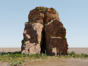 desert rocks stock in blender Model 3D