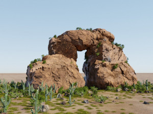 desert rocks stock in blender Model 3D