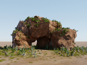 desert rocks stock in blender Model 3D