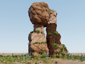 desert rocks stock in blender Model 3D