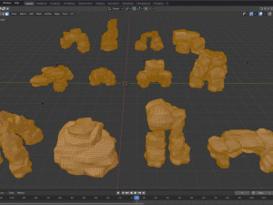 desert rocks stock in blender Model 3D