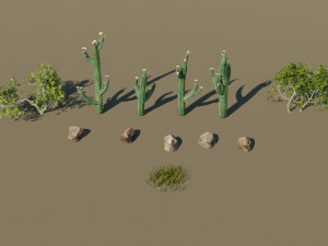desert rocks stock in blender Model 3D