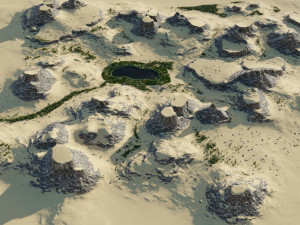 oasis and shelter in blender 3D Model