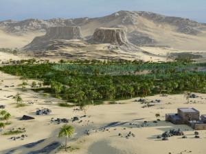 oasis and shelter in blender 3D Model