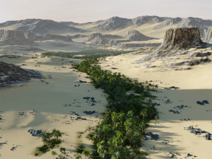 oasis and shelter in blender 3D Model