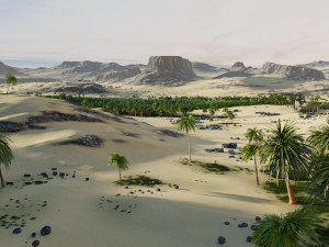 oasis and shelter in blender 3D Model