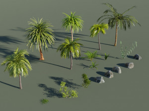 oasis and shelter in blender 3D Model