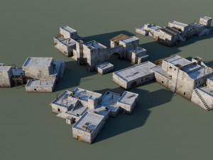 oasis and shelter in blender 3D Model