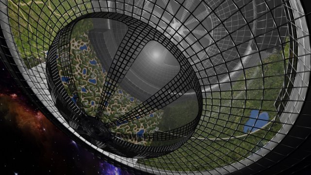 space colony in blender 3D 모델 .c4d .max .obj .3ds .fbx .stl .blend 