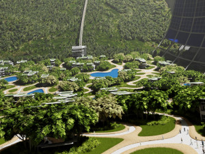 space colony in blender 3D 모델