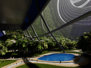 space colony in blender 3D 모델