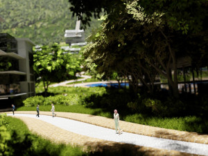 space colony in blender 3D 모델