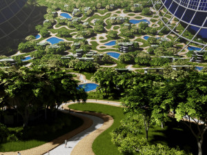 space colony in blender 3D 모델