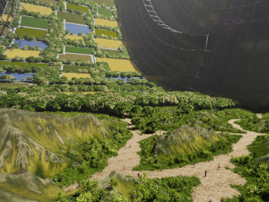 space colony in blender 3D 모델