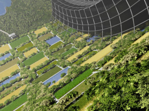 space colony in blender 3D 모델