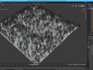 forest in winter in blender 3D 模型