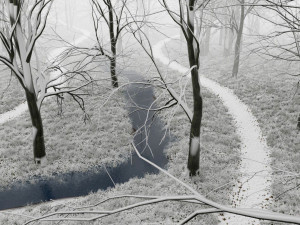forest in winter in blender 3D 模型
