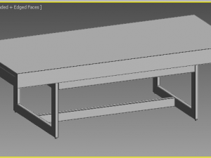 archive grey coffee table crate and barrel 3D 모델