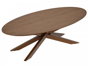apex oval coffee table crate and barrel 3D मॉडल