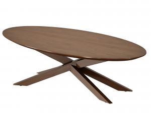 apex oval coffee table crate and barrel 3D मॉडल