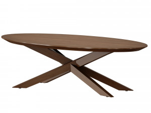 apex oval coffee table crate and barrel 3D मॉडल