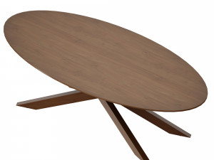 apex oval coffee table crate and barrel 3D मॉडल