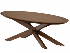 apex oval coffee table crate and barrel 3D मॉडल