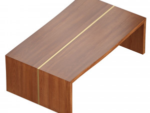 montana live edge coffee table crate and barrel 3D मॉडल