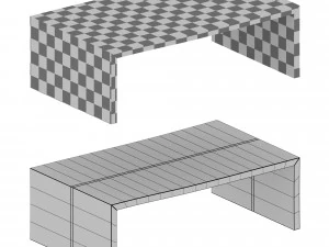 montana live edge coffee table crate and barrel 3D Model