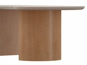 vernet oval travertine coffee table crate and barrel 3D 모델