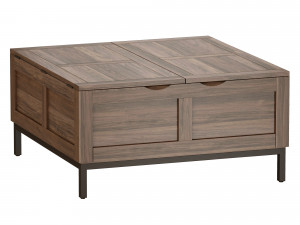 tucker grey square trunk crate and barrel 3D Model