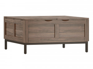 tucker grey square trunk crate and barrel 3D Model