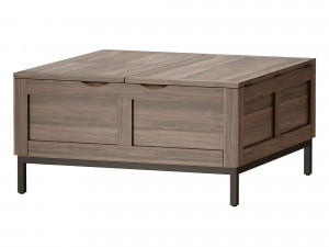 tucker grey square trunk crate and barrel 3D Model