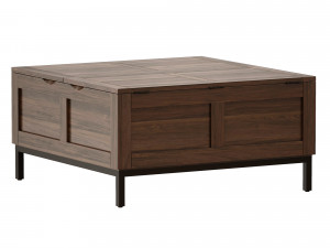 tucker grey square trunk crate and barrel 3D Model